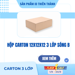 Hộp Carton 12x12x12 3 Lớp Sóng B