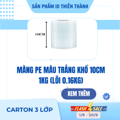 Màng PE Màu Trắng Khổ 10cm 1kg