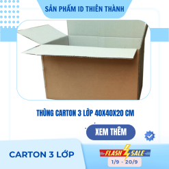 Thùng carton 3 lớp 40x40x20 cm