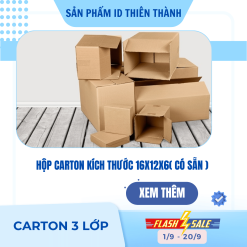Hộp carton kích thước 16x12x6( Có sẵn )