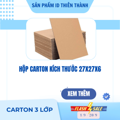 Hộp carton kích thước 27x27x6