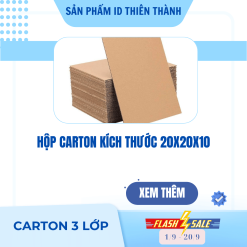 Hộp carton kích thước 20x20x10