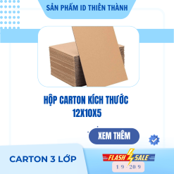 Hộp carton kích thước 12x10x5