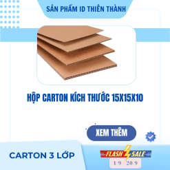 Hộp carton kích thước 15x15x10