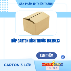 Hộp carton kích thước 18x15x13