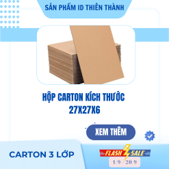 Hộp Carton Kích Thước 27x27x6